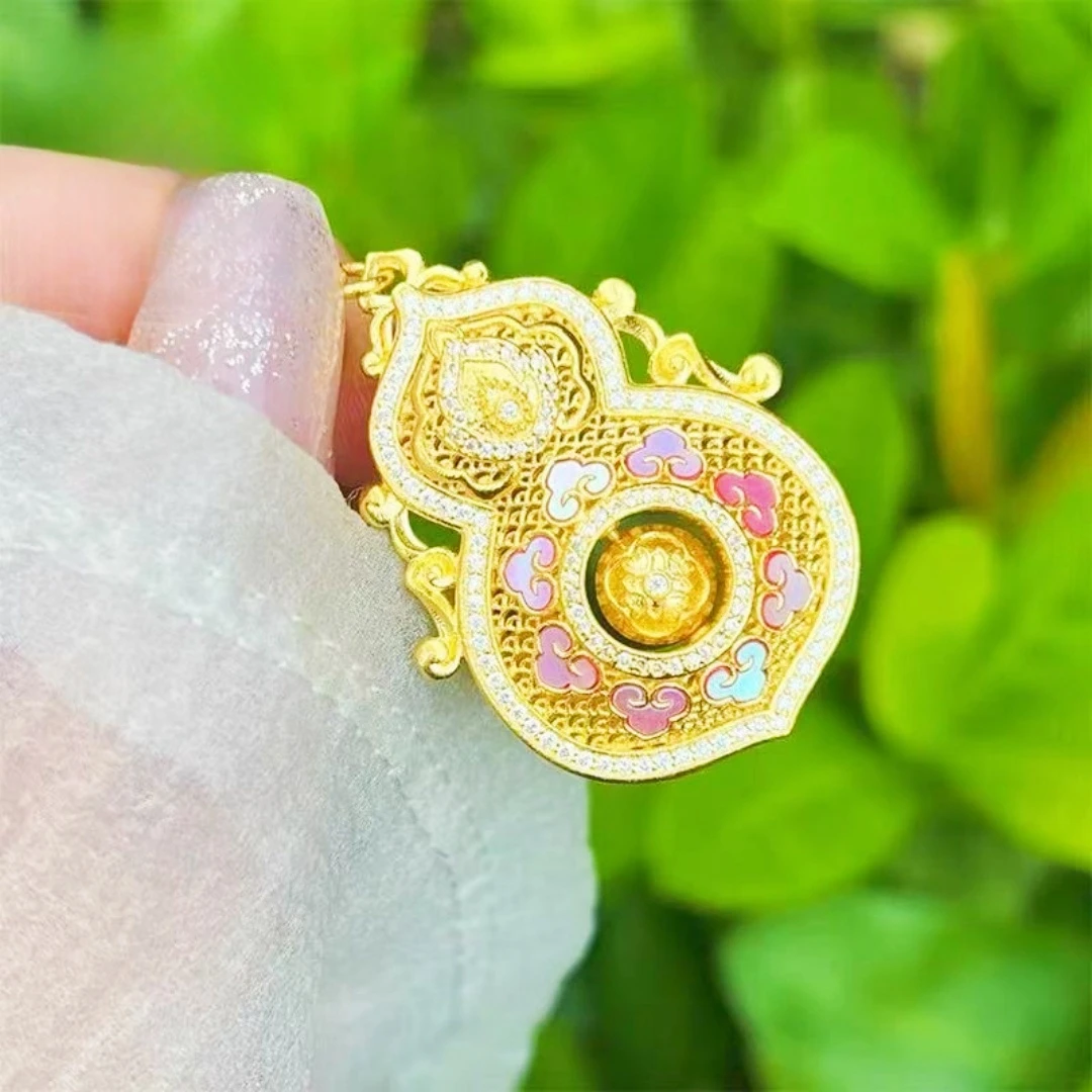 黄金螺钿人生四美古法礼物摆件精美送绳