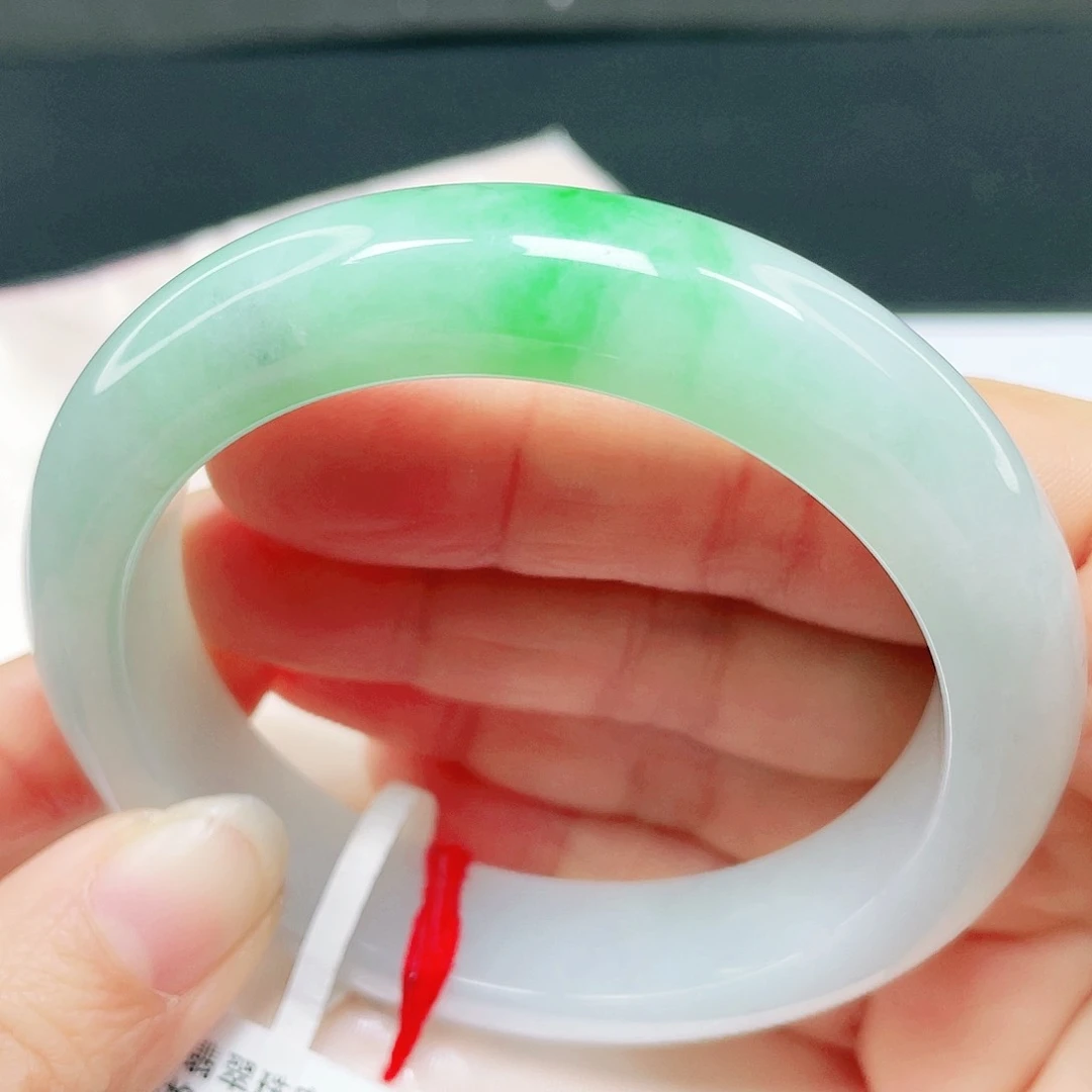 未镶嵌手镯翡翠正圈57。 043