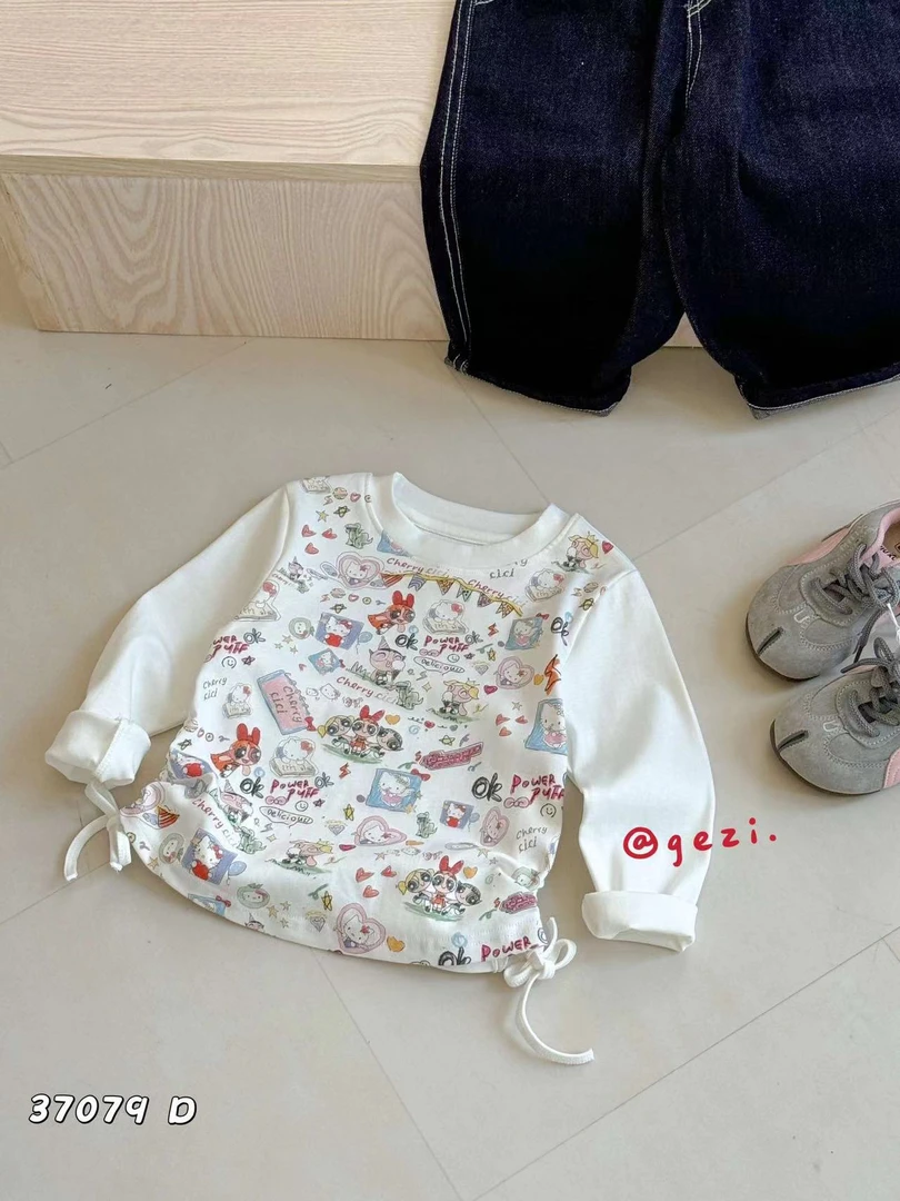 女童白色卡通百搭上衣（GZ-7079-秋A）汉服