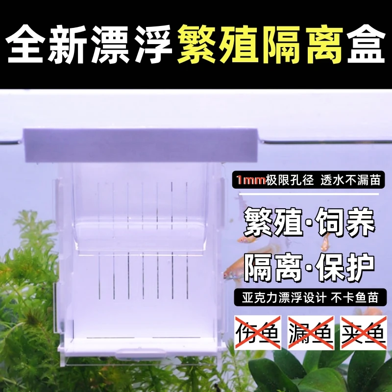 鱼缸隔离孵化盒亚克力孔雀鱼小型热带鱼母鱼产房繁殖盒漂浮