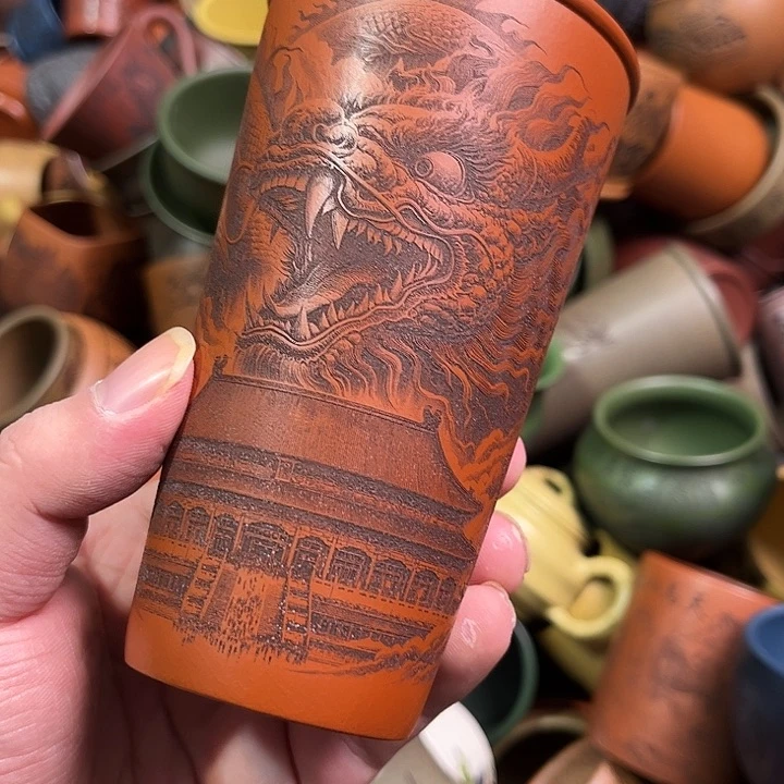 紫砂茶杯全手工紫砂主人杯