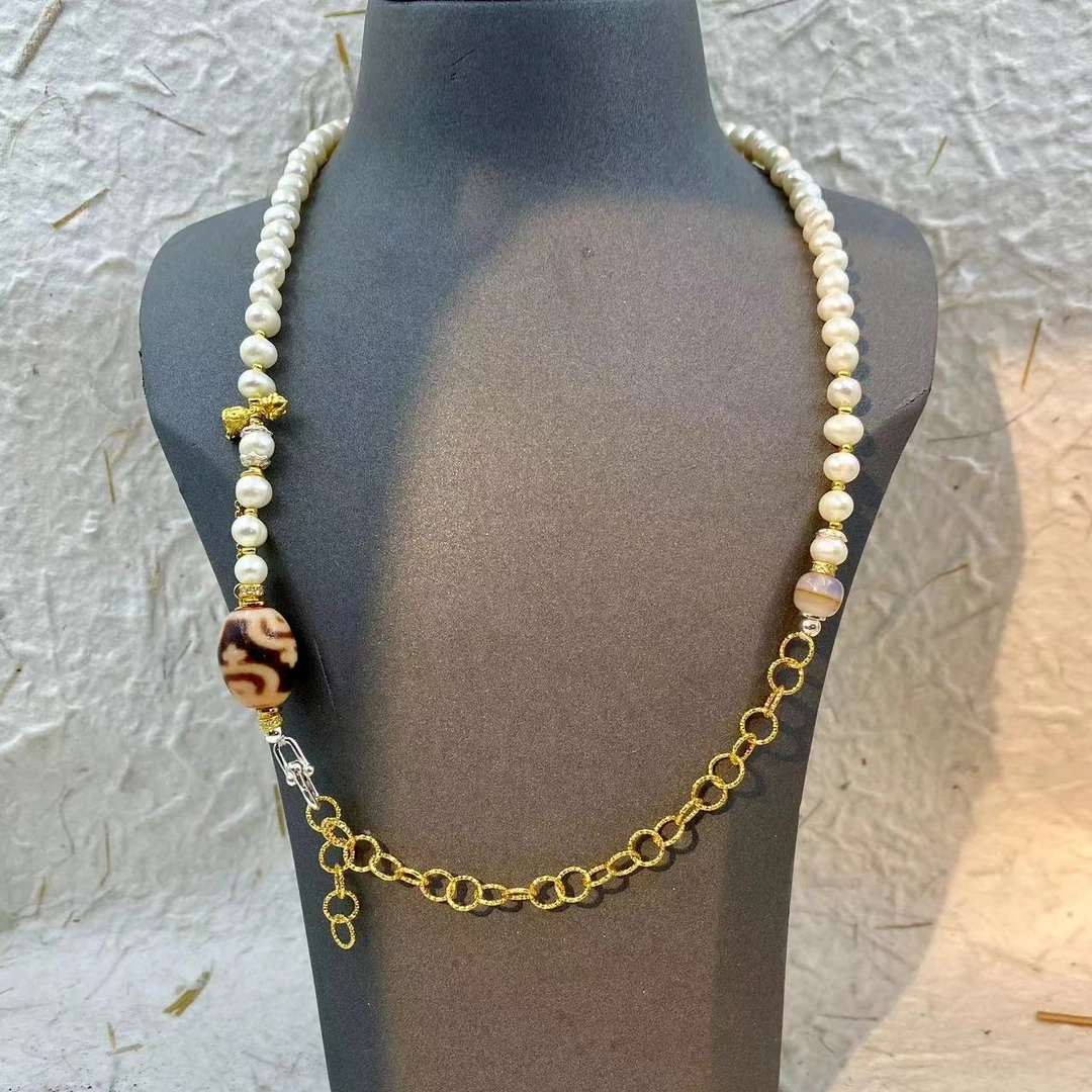 扶摇臻选|金C四宝瓶莲心达洛珍珠项链