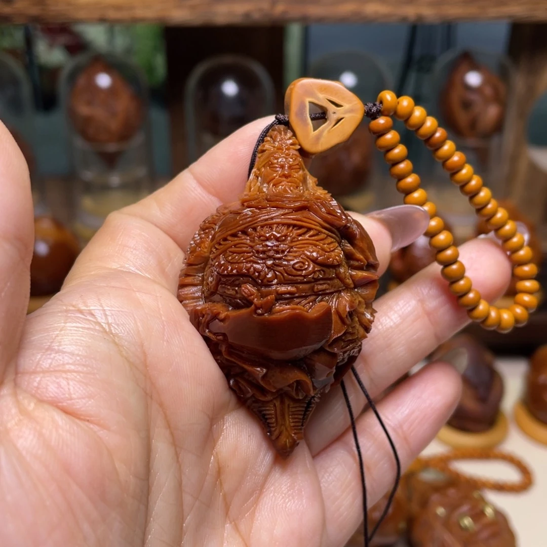 佛螺菩提吊坠裴*玉华关公富贵脸链子一套