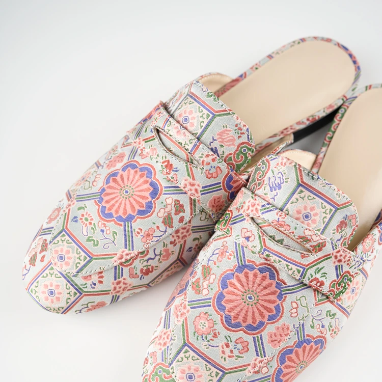 【上久楷米绿地五彩霞锦】时尚国风穆勒鞋CD2167848