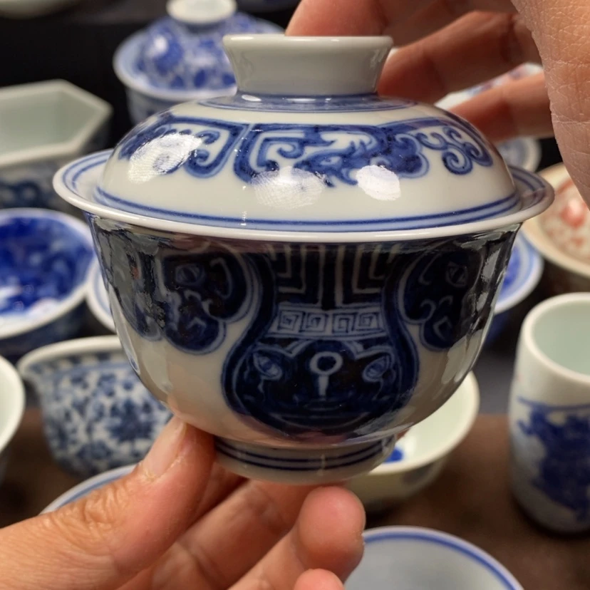 【闪购商品】景德镇青花瓷盖碗