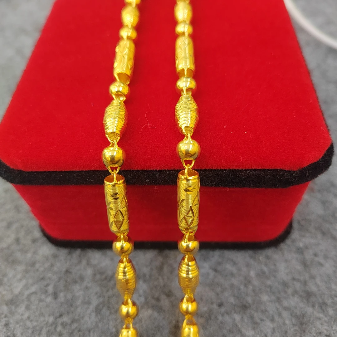 足金男士项链 全家福项链 假一赔十 投资金 抖音有费用理性下单