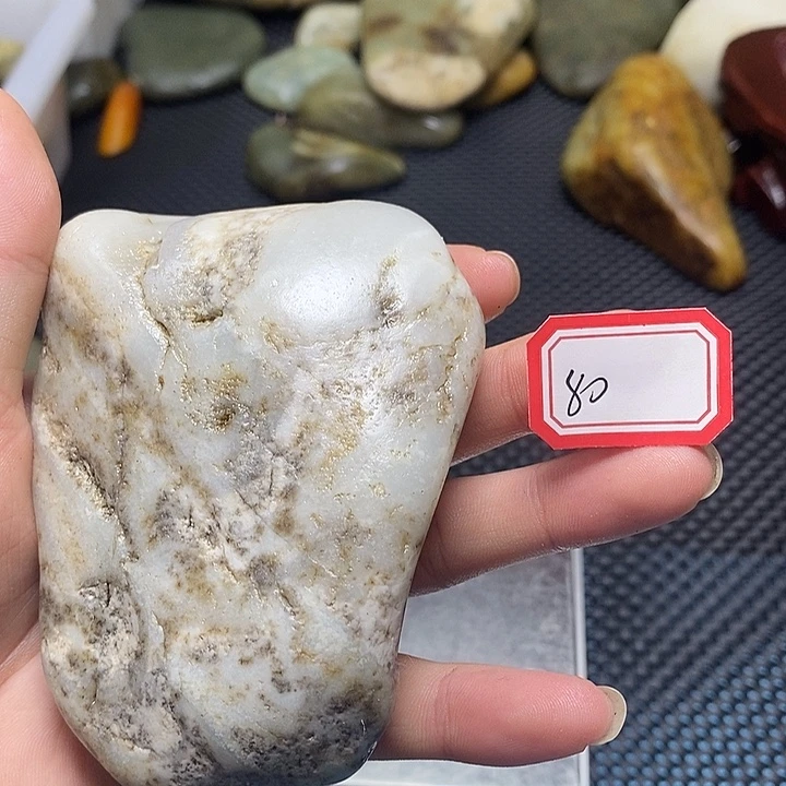 和田玉未镶嵌挂件80