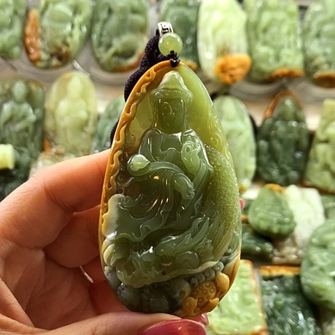 和田玉未镶嵌挂件