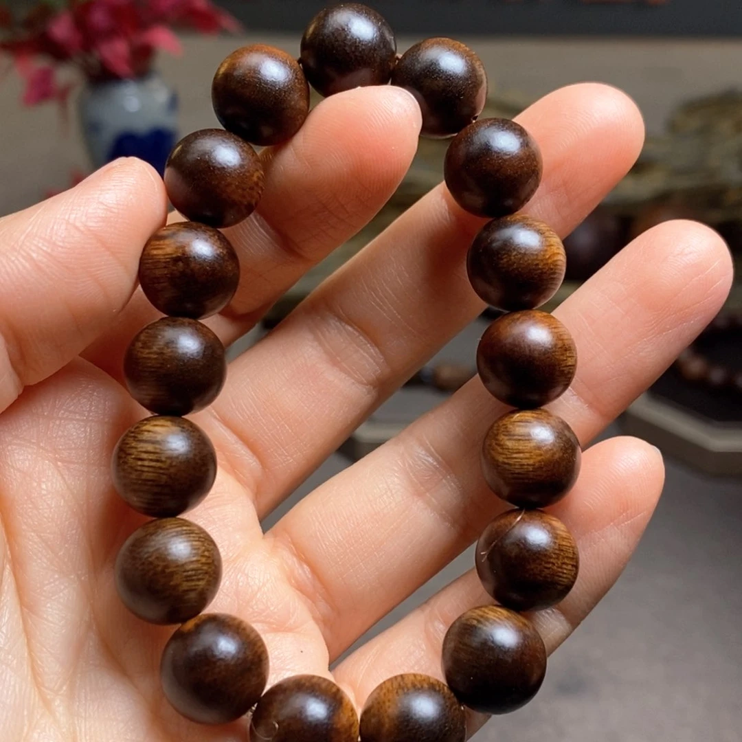 沉香手串越南芽庄黄棋玉化1.2