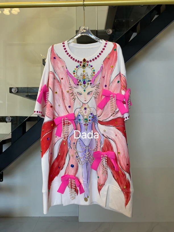 Dada设计款新款重工个性款休闲时尚洋气百搭宽松T恤衫C11508