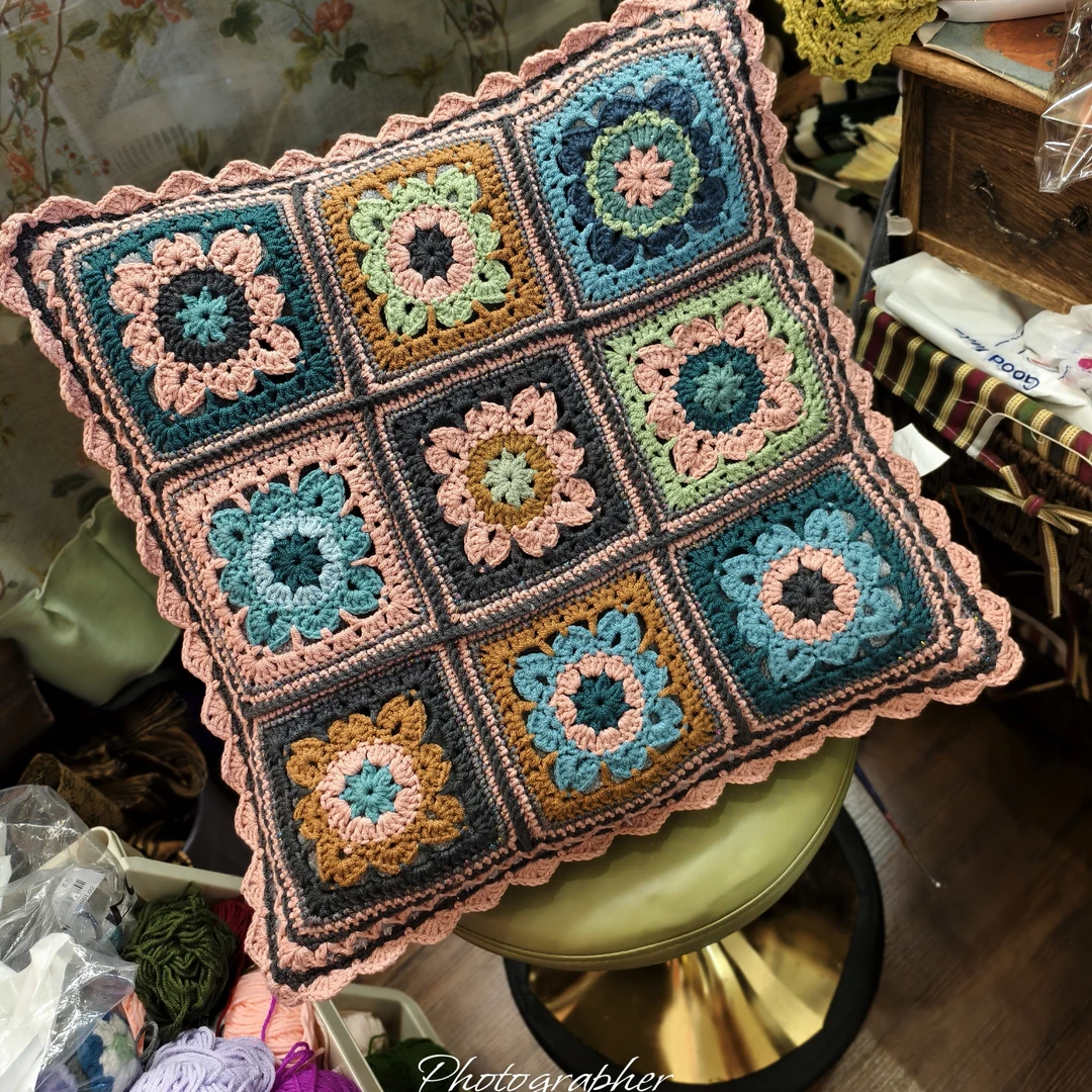 手工原创成品现货，牛奶棉加厚坐垫，尺寸50 cmx50cm