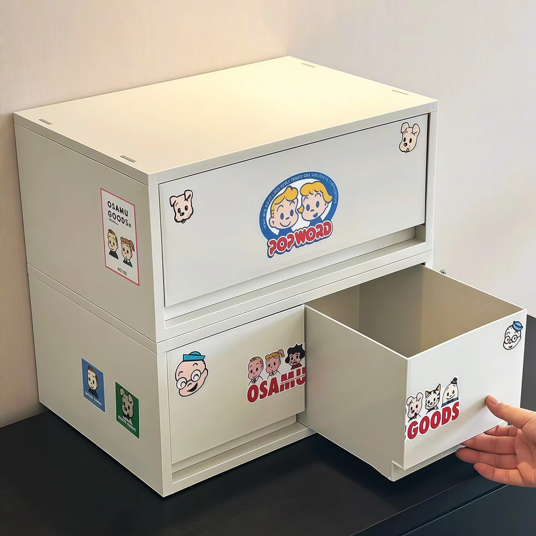 原田治桌面收纳盒大容量抽屉式杂物整理盒分层置物柜高颜值2025新