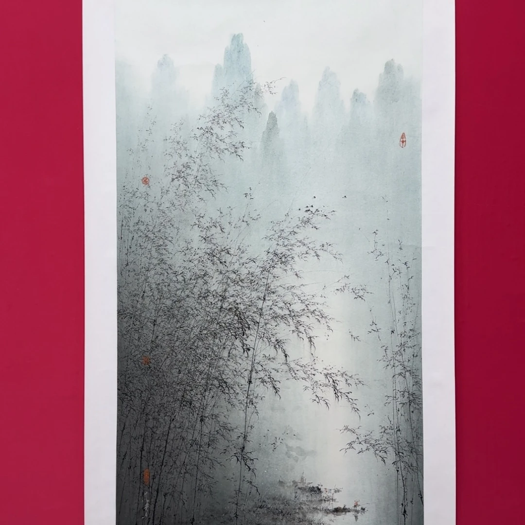 老***童国画木春作品8平尺