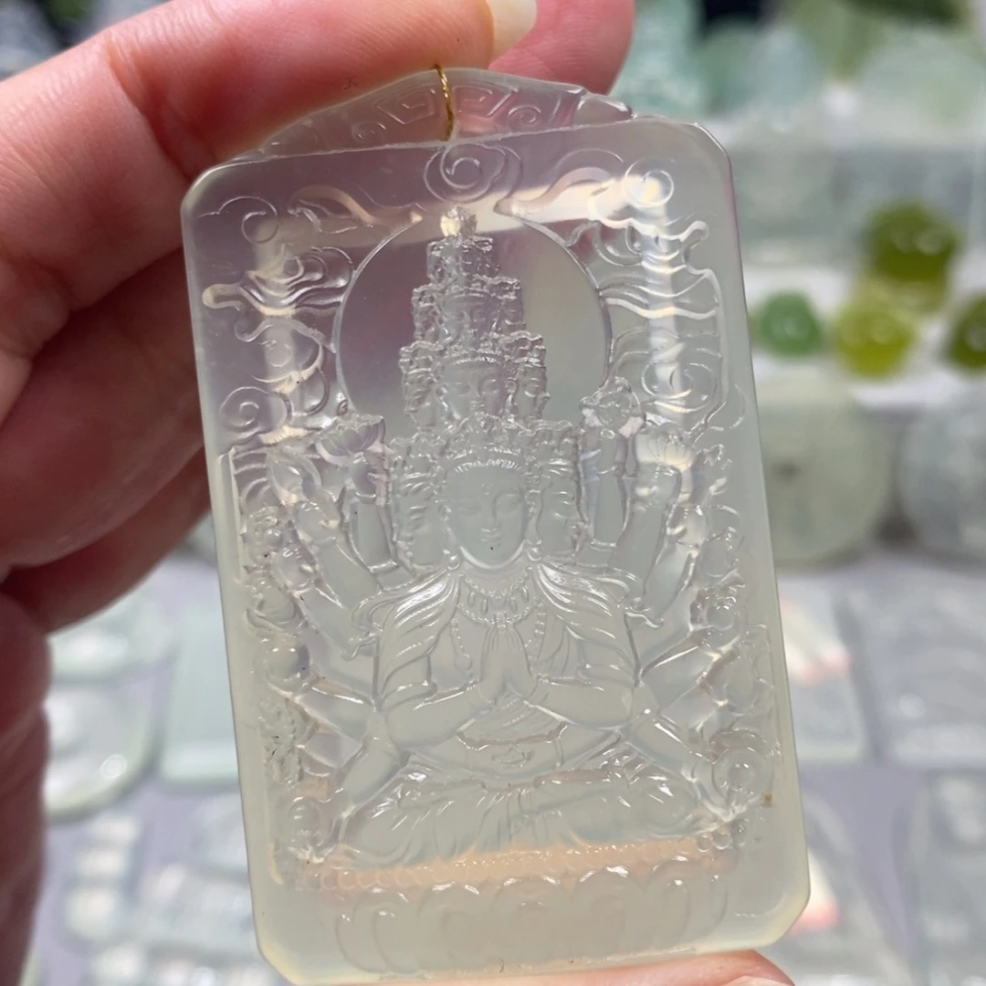 灵***流蛇纹石玉未镶嵌颈饰