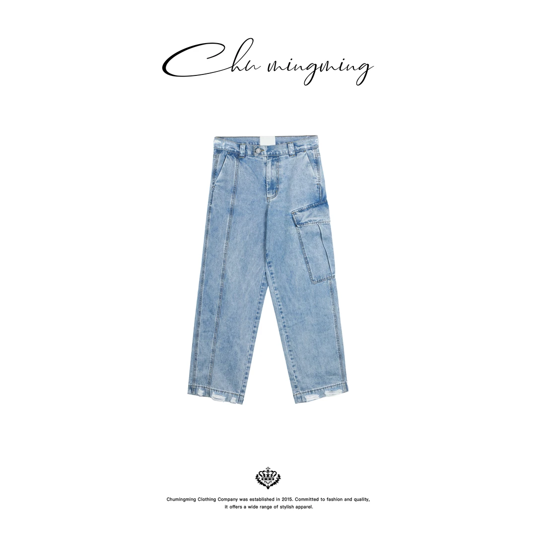 【CHUMINGMING】《兜兜》大口袋牛仔裤YZ2502
