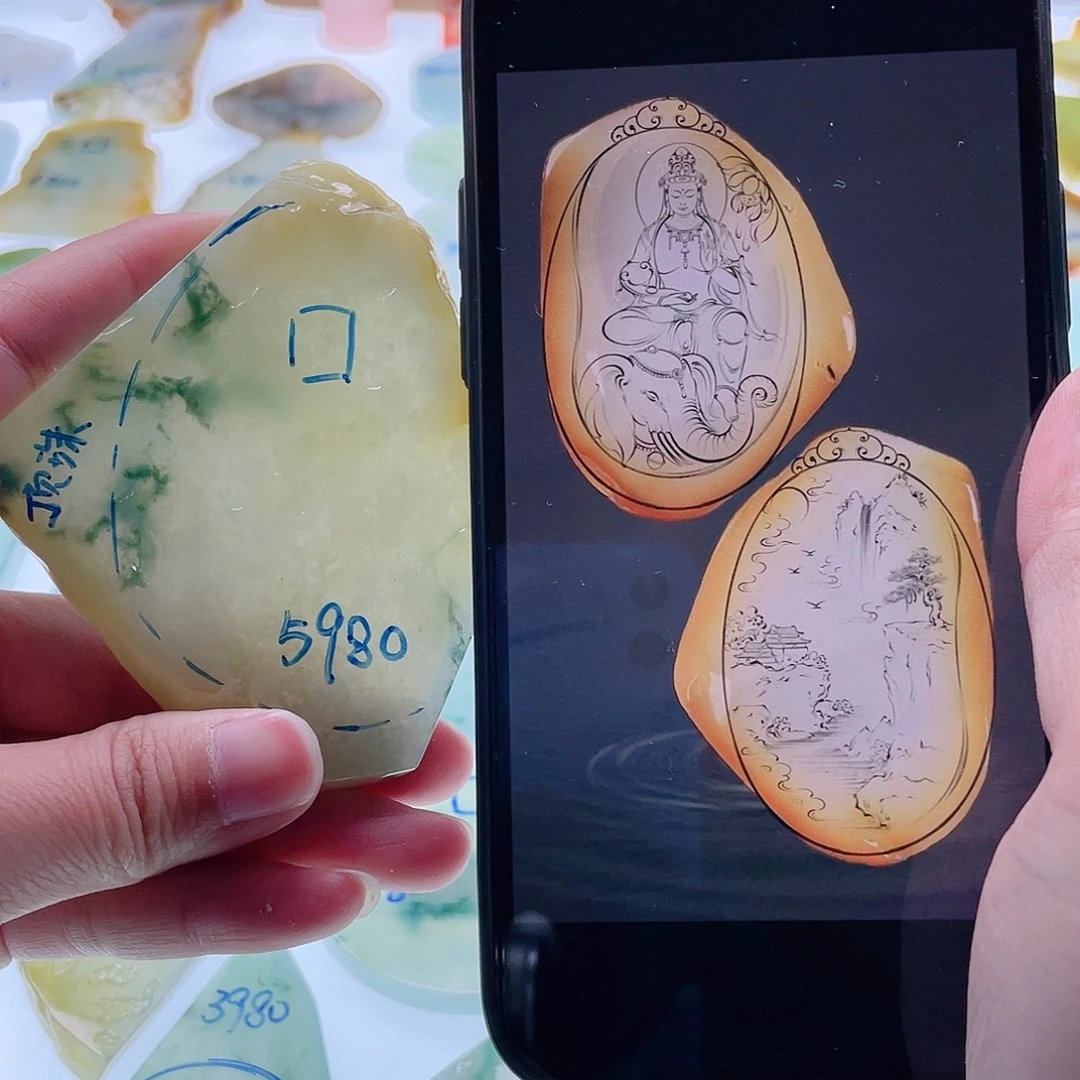 定制翡翠未镶嵌天然翡翠包工