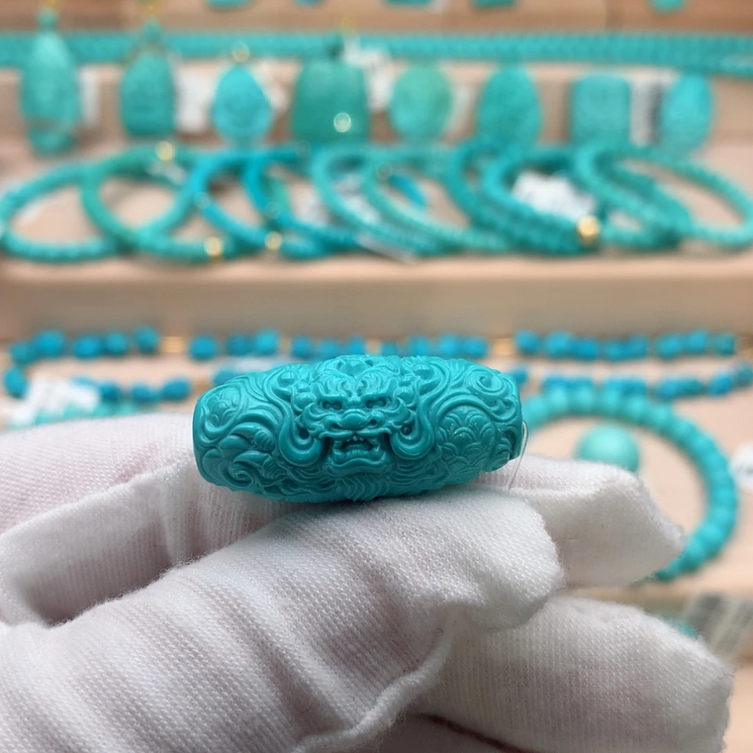 绿松石未镶嵌珠宝奇石14.2mm