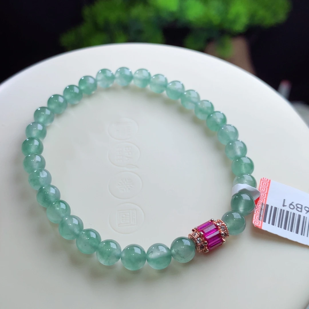 未镶嵌手串翡翠卡6mm