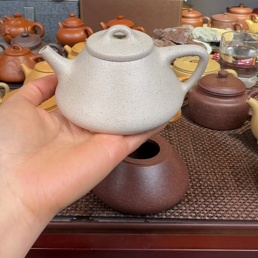 段泥茶壶小*哥白玉段全手德钟100毫升预售