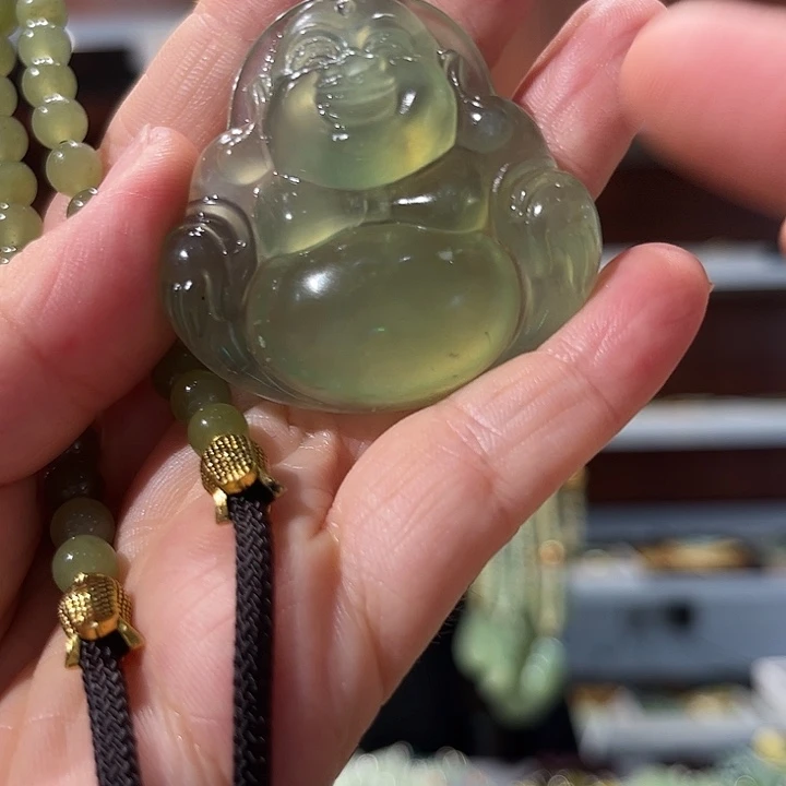 岫玉未镶嵌毛衣链