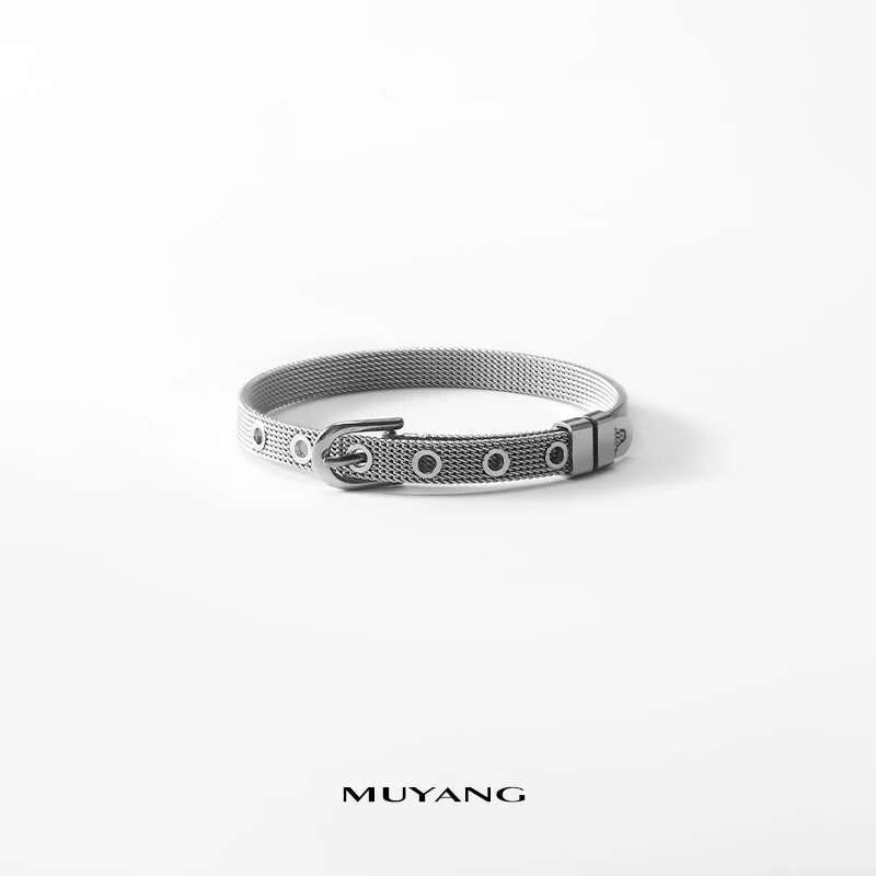 muyang/慕阳 钛钢手链 气质时尚百搭简约钢质手链