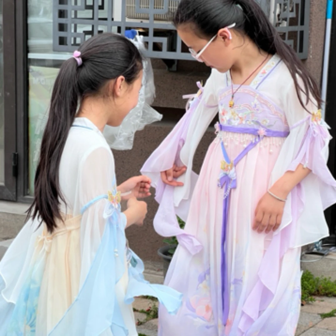 大童女童汉服精品连衣裙夏季出游