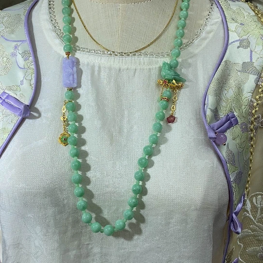 翡翠未镶嵌颈饰天然