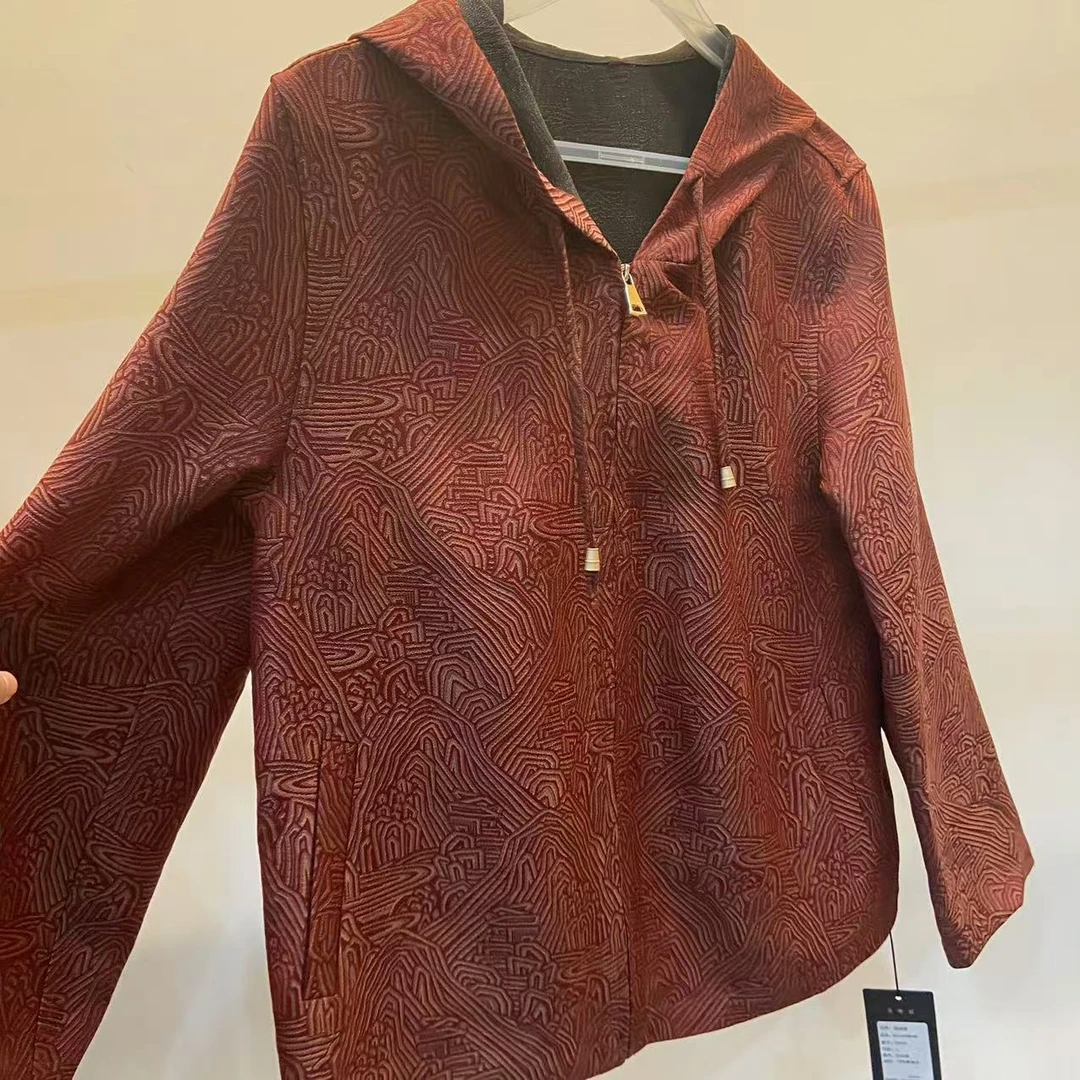 Q3224406香云纱宋锦外套小上衣