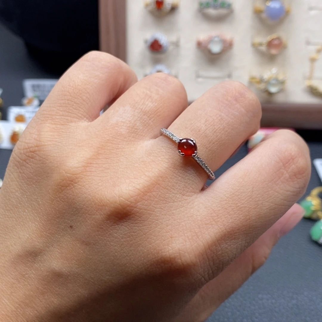 翡翠银S925镶嵌戒指