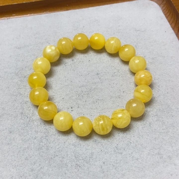 蜜蜡未镶嵌裸石手串