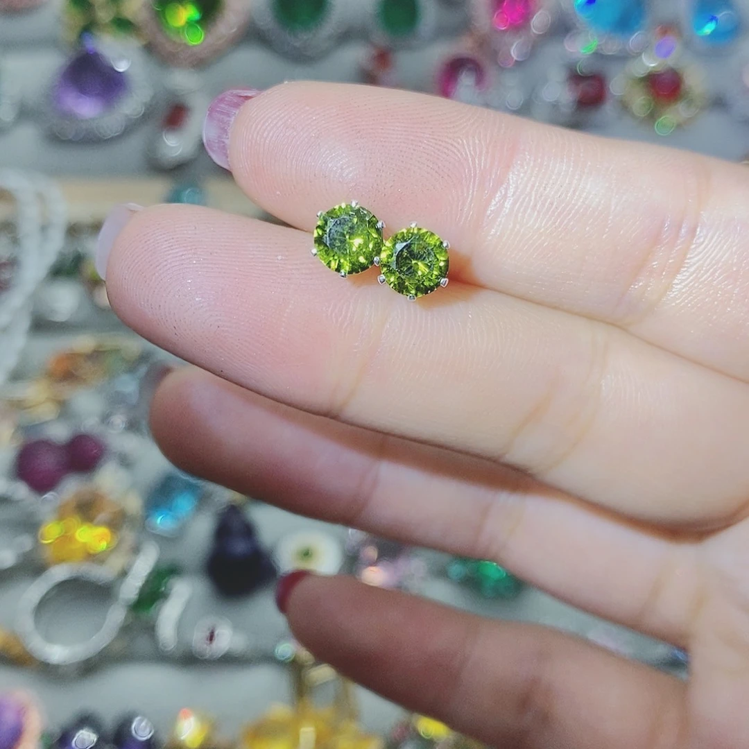 【闪购商品】托帕石耳饰银S925镶嵌