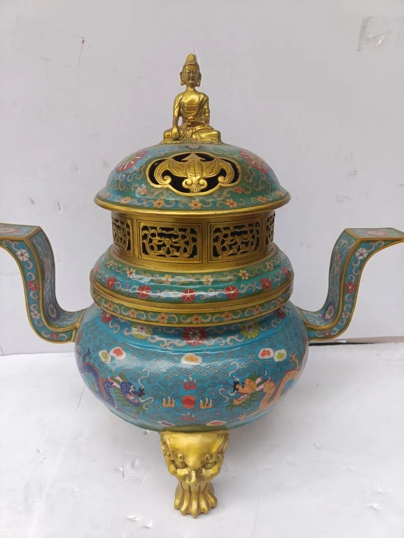 铜器景泰蓝工艺熏香炉