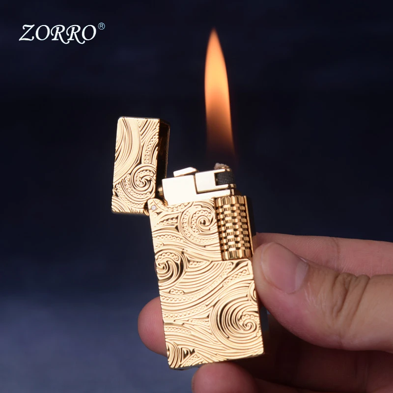 ZORRO佐罗窄版煤油打火机Z728星空侧滑砂轮打火机炫酷高颜值