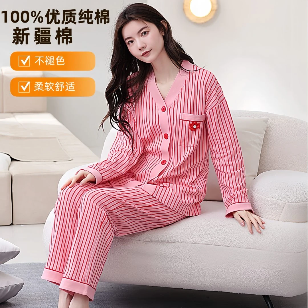 2025睡衣新款秋季爆款高档洋气宽松大码长袖出门款睡衣女套装