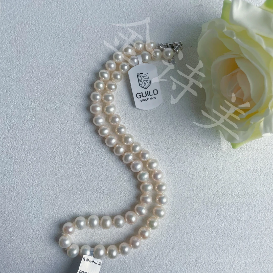 【曼塔玫瑰】淡水无核7.3-9mm s925银（吉尔德大证（诗冉）X780