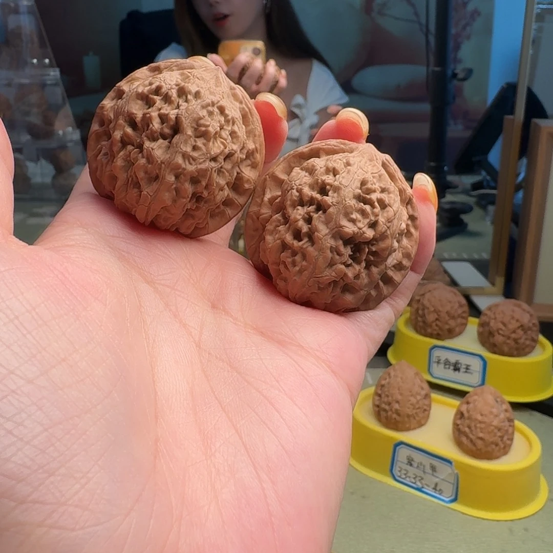 吊坠文玩核桃全品39牡丹纹