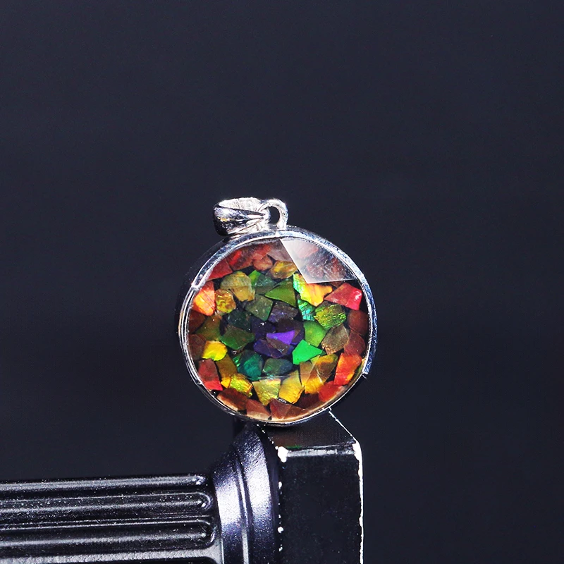 彩斑菊石大卫星吊坠-多样性发其一