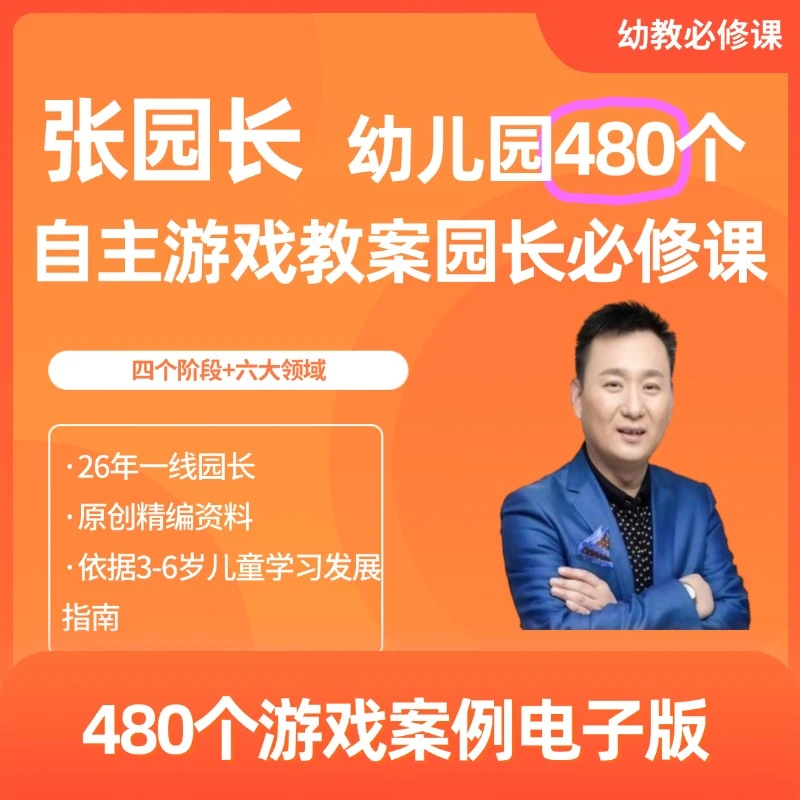 张园长幼儿园480个自主游戏教案园长必修课