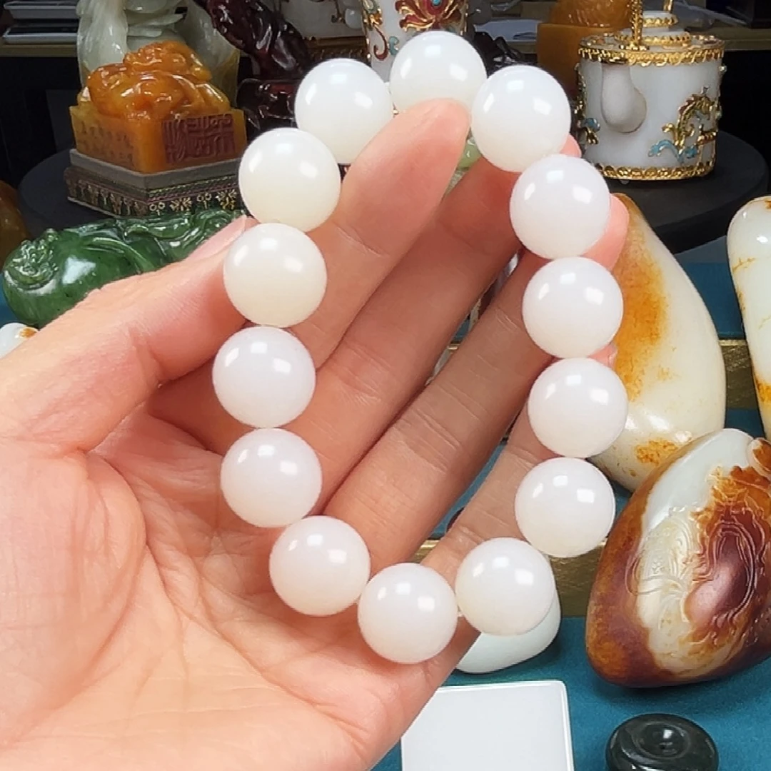 凡门玉府 精品和田玉 卡15手串