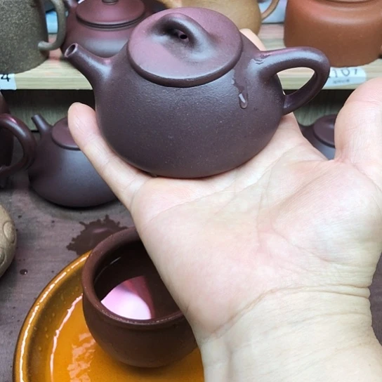 茶壶紫砂紫泥子冶130豪升左右