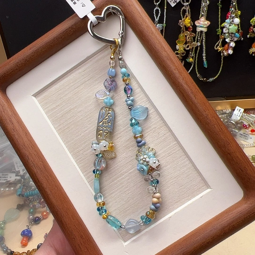 捷克琉璃手机链挂件