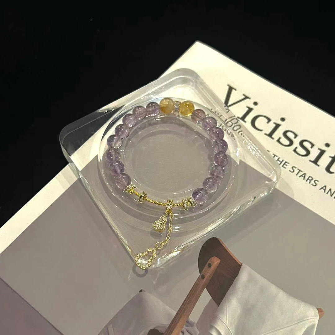 YIMI 天然水晶紫黄手链x1946（8毫米）