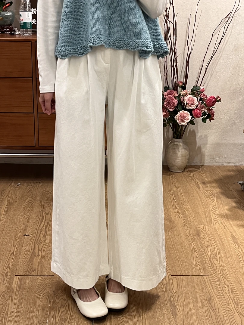 日系阔腿裤女2025年夏季时尚新款宽松休闲长裤