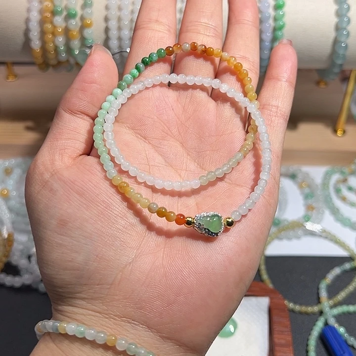 翡翠未镶嵌手链翡翠材质