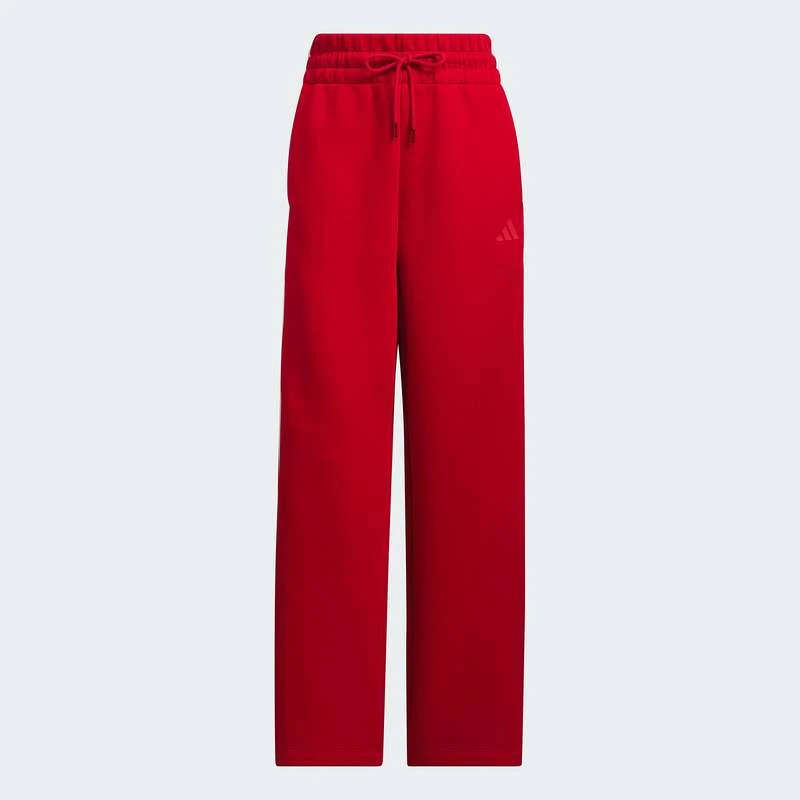 【劲浪体育】阿迪达斯新款双面针织宽松直筒运动休闲阔腿裤JZ1643