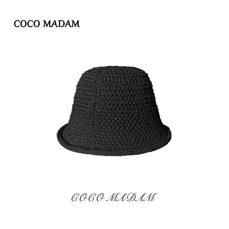 《An ni》【香】Ani-B607  春夏季编织百搭休闲透气卷边帽子