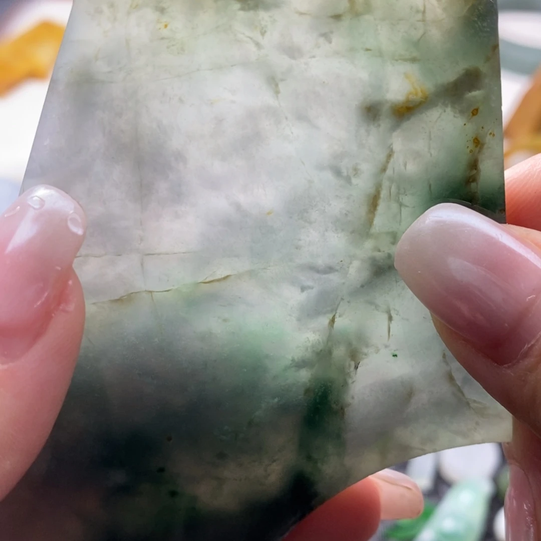 雅***子定制翡翠未镶嵌耳扣