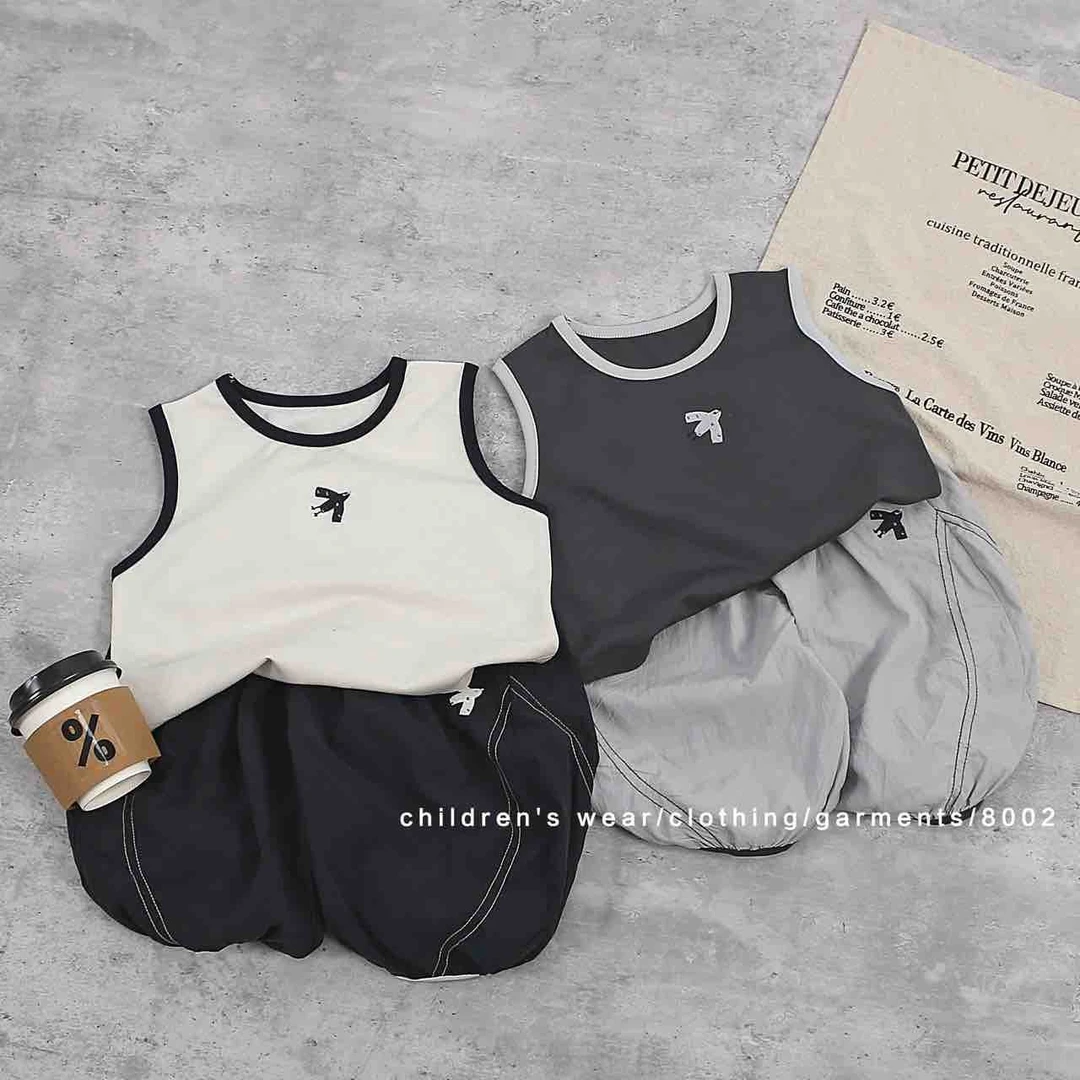 套装套头男童薄款夏季无袖常规ol中性运动男百搭韩版