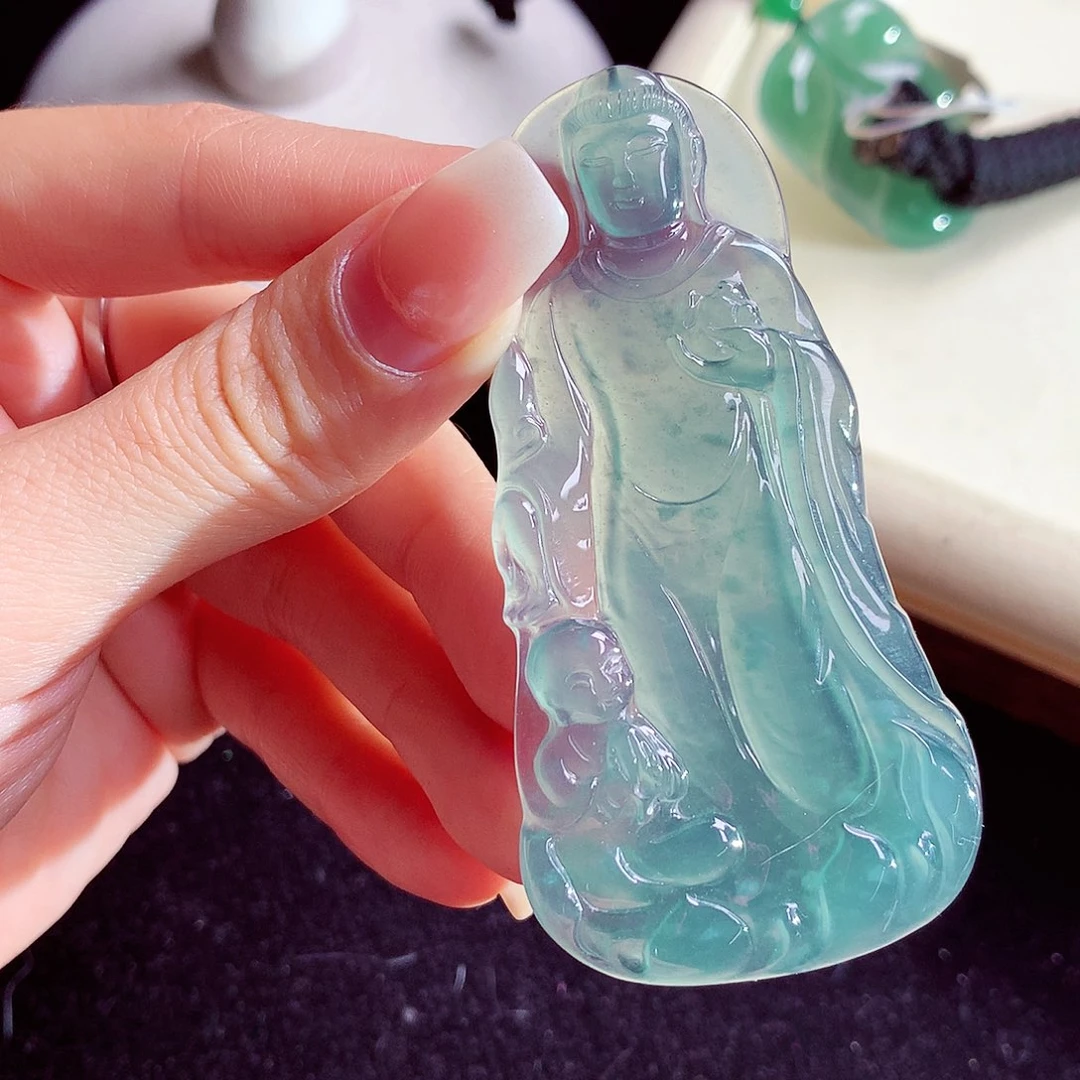 颈饰未镶嵌翡翠天然