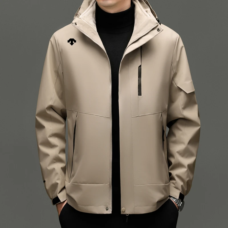 【奥莱正品】秋冬男士三合一两件摇粒绒可拆防寒保暖冲锋衣保暖外套